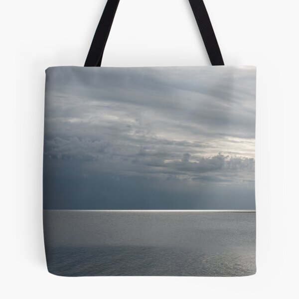 Item preview, Silvery Horizon Glow of Receding Seaside Storm designed and sold by Georgia Mizuleva.