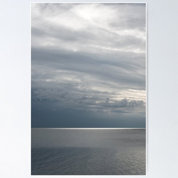 Item preview, Silvery Horizon Glow of Receding Seaside Storm designed and sold by Georgia Mizuleva.