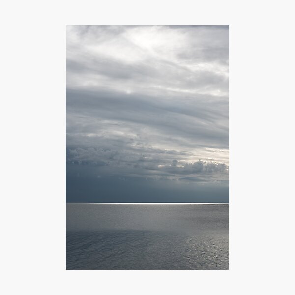 Item preview, Silvery Horizon Glow of Receding Seaside Storm designed and sold by Georgia Mizuleva.