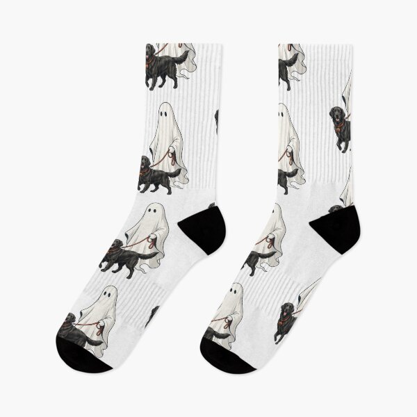 Item preview, Ghost Walking Black Retriever Hand-Drawn Spooky Halloween Dog Mom designed and sold by raedattia.