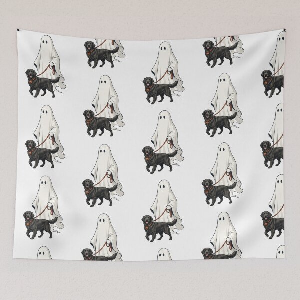 Item preview, Ghost Walking Black Retriever Hand-Drawn Spooky Halloween Dog Mom designed and sold by raedattia.