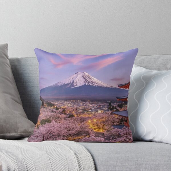 Item preview, Fuji Under Cherry Skies - City Lights & Sakura Dreams designed and sold by nhk999.
