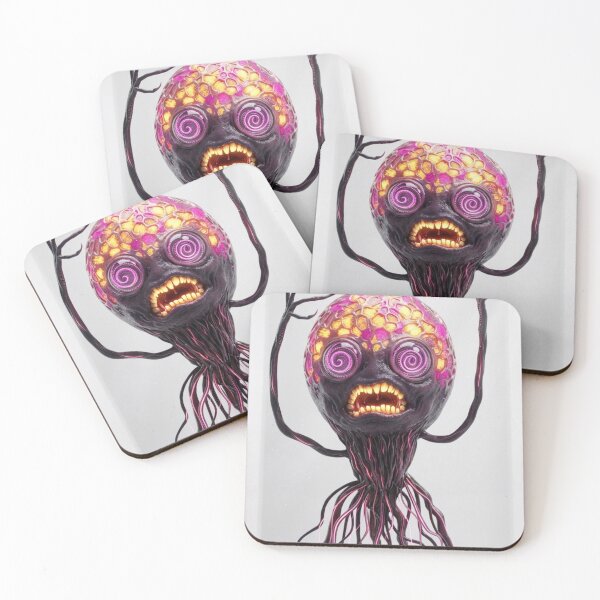 Artikelvorschau, Das drahtige, rosafarbene Alien-Horror-Ding entworfen und verkauft von Vintage Designs +.