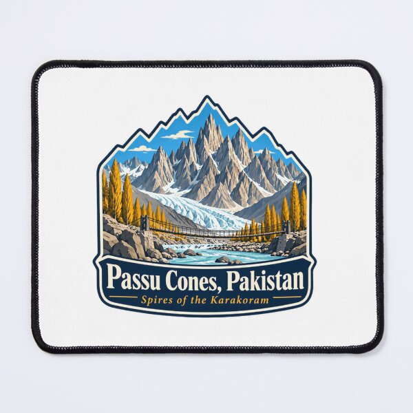 Item preview, Passu Cones, Pakistan Spires Of The Karakoram Mountain Travel Souvenir designed and sold by Simsimah26Parks.