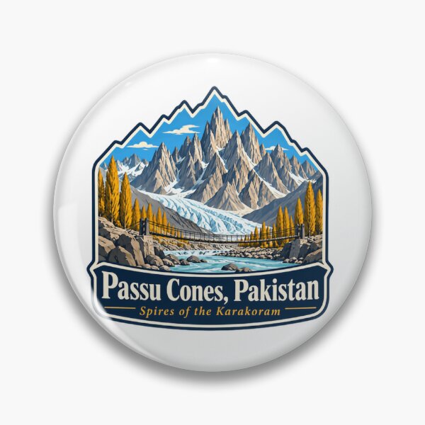 Item preview, Passu Cones, Pakistan Spires Of The Karakoram Mountain Travel Souvenir designed and sold by Simsimah26Parks.