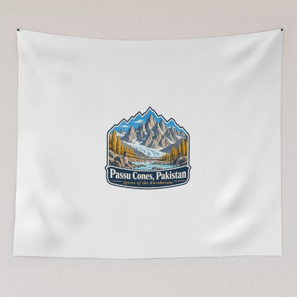Item preview, Passu Cones, Pakistan Spires Of The Karakoram Mountain Travel Souvenir designed and sold by Simsimah26Parks.
