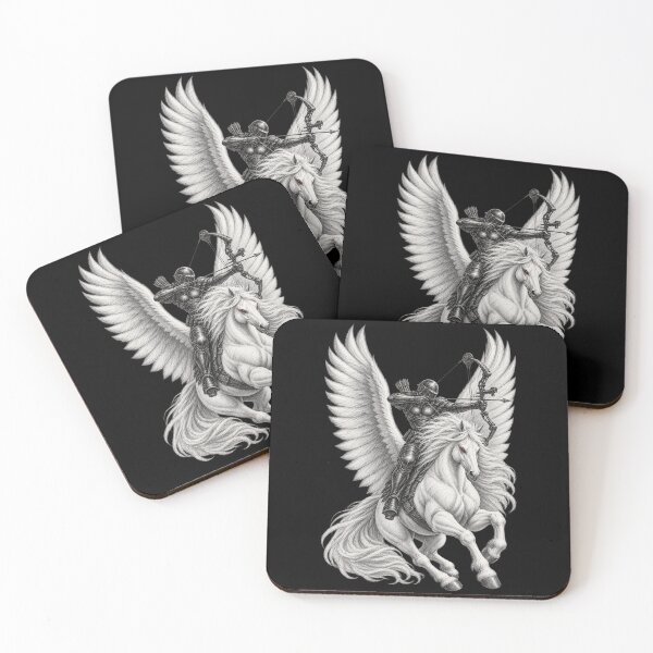 Item preview, Dark Fantasy Pegasus Archer – Winged Horse Warrior - PLUSHIWORLD designed and sold by PLUSHIWORLDtm.