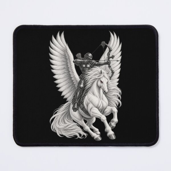 Item preview, Dark Fantasy Pegasus Archer – Winged Horse Warrior - PLUSHIWORLD designed and sold by PLUSHIWORLDtm.