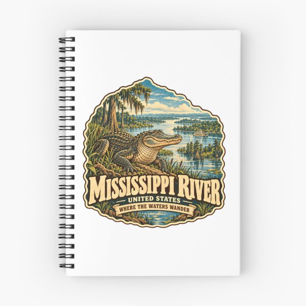 Item preview, Mississippi River United States Where The Waters Wander Alligator Nature Travel Souvenir designed and sold by NeedForParks.