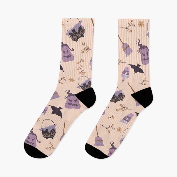 Item preview, • Boho Spooky Halloween Elements Pattern in Pastel Purple designed and sold by  Boho Vibes Studio.
