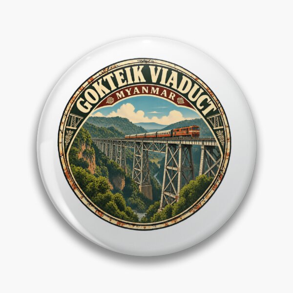 Artikelvorschau, Gokteik-Viadukt Myanmar Reisen Eisenbahntechnik Zugtouristen entworfen und verkauft von Simsimah26Parks.