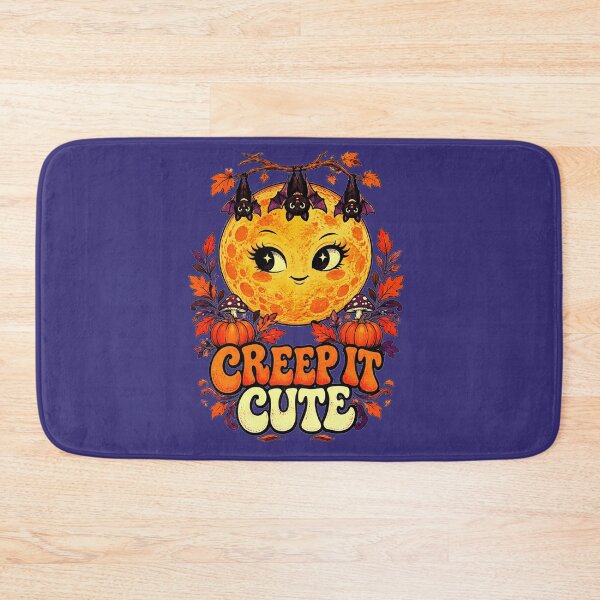 Artikelvorschau, Creep It Cute Halloween Moon –  Spooky Bat Pumpkin Autumn Vintage Halloween Aesthetic entworfen und verkauft von Thegoldenline.