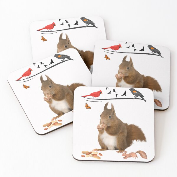 Item preview, Funny Squirrels Birds Critters Feeding Nuts Butterflies Love designed and sold by Tomtomatos.