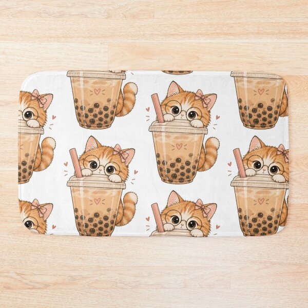 Item preview, Kawaii Kitten In Bubble Tea Cup Cute Boba Lover designed and sold by Artemis & Woven Collective.