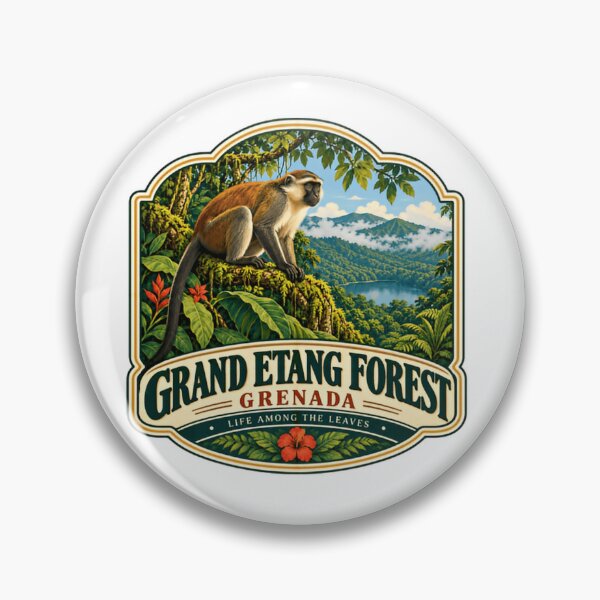 Item preview, Grand Etang Forest Grenada Life Among The Leaves Caribbean Monkey Nature Traveler Souvenir designed and sold by Simsimah26Parks.