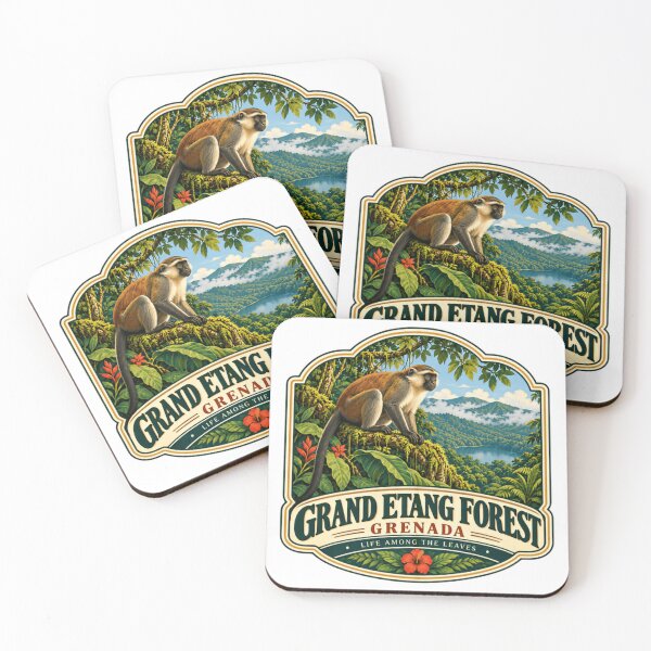 Item preview, Grand Etang Forest Grenada Life Among The Leaves Caribbean Monkey Nature Traveler Souvenir designed and sold by Simsimah26Parks.