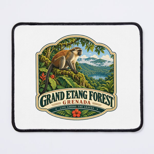 Item preview, Grand Etang Forest Grenada Life Among The Leaves Caribbean Monkey Nature Traveler Souvenir designed and sold by Simsimah26Parks.