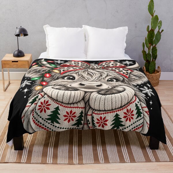 Item preview, Highland Cow Christmas Cow Lover Winter designed and sold by smithdosRO.