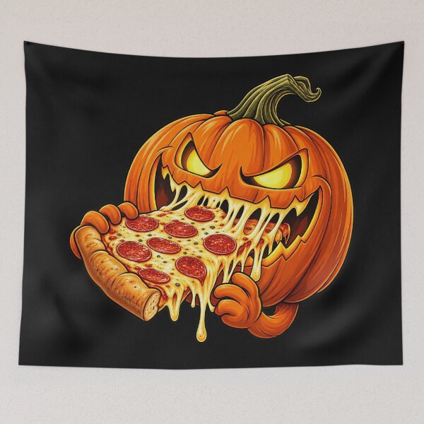 Item preview, Halloween Pizza Jack O Lantern Pumpkin Spooky Food Lover designed and sold by smithdosRO.