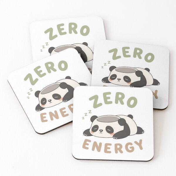 Item preview, Zero Energy Lazy Panda Minimalist Cute Funny T-Shirt Design designed and sold by kaream1308.
