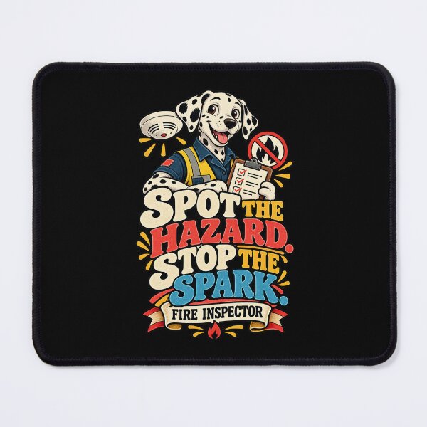 Item preview, Spot The Hazard Stop The Spark - Fire Inspector Dalmatian designed and sold by MOTIFOLK.