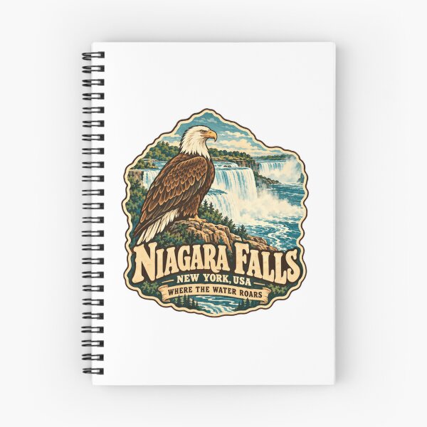Item preview, Niagara Falls New York, USA Where The Water Roars Landmark Travel Souvenir American Eagle designed and sold by NeedForParks.