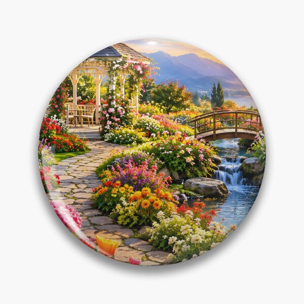 Item preview, Enchanting Garden Paradise with Waterfall designed and sold by MagicCrystal.