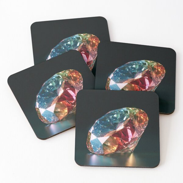 Aperçu de l'œuvre Diamant Arc-en-ciel Coloré – Pierre Précieuse Multicolore créée et vendue par WordPlayStudio.