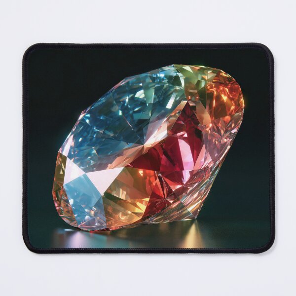 Item preview, Colorful Rainbow Diamond – Vibrant Gemstone Art designed and sold by WordPlayStudio.