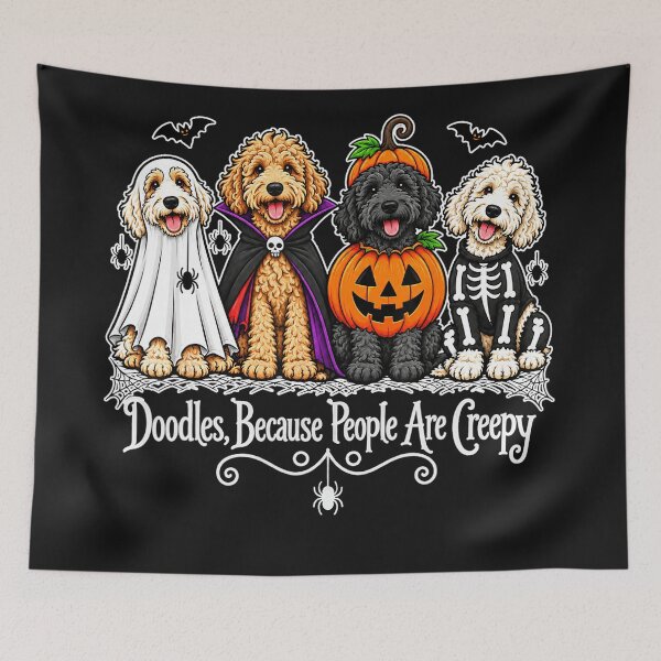 Item preview, Doodles, Because People Are Creepy Halloween Dog Lover Pet Owner designed and sold by smithdosRO.