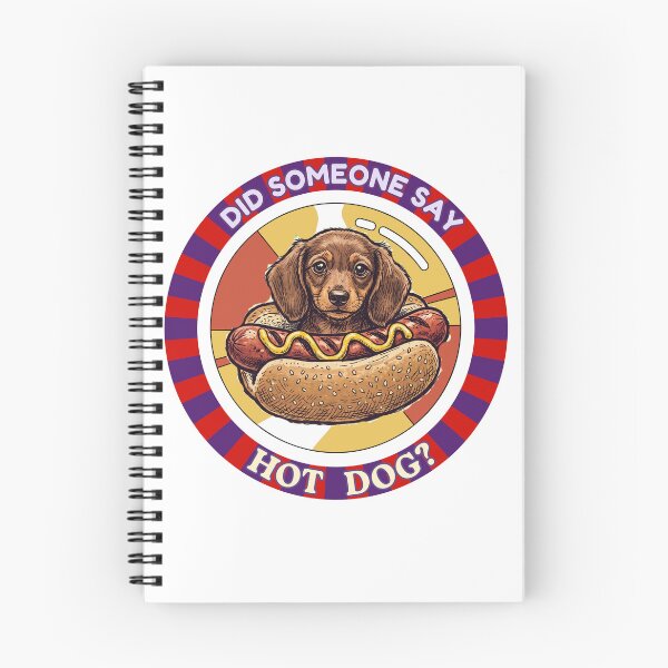 Item preview, Did Someone Say Hot Dog? – Retro Dachshund Puppy Wiener Dog designed and sold by Woof-Worthy-ART.