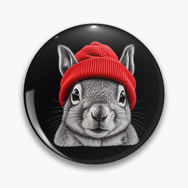 Item preview, Retro Squirrel Wearing Beanie designed and sold by PixyPrint.