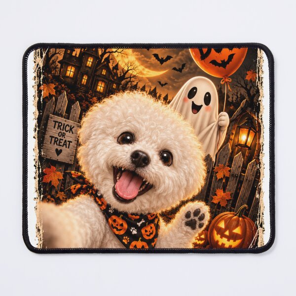 Item preview, Funny Bichon Frise Boo Selfie Halloween designed and sold by luu phong.