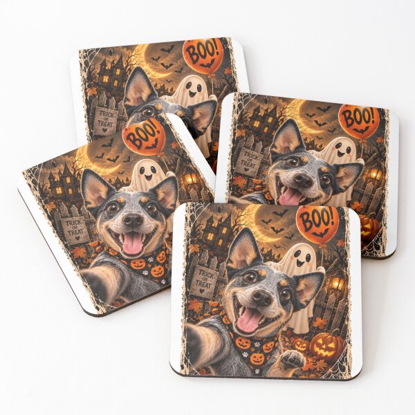 Item preview, Funny Blue Heeler Boo Selfie Halloween designed and sold by luu phong.