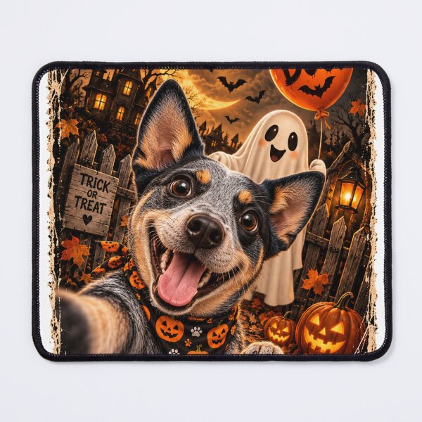 Item preview, Funny Blue Heeler Boo Selfie Halloween designed and sold by luu phong.