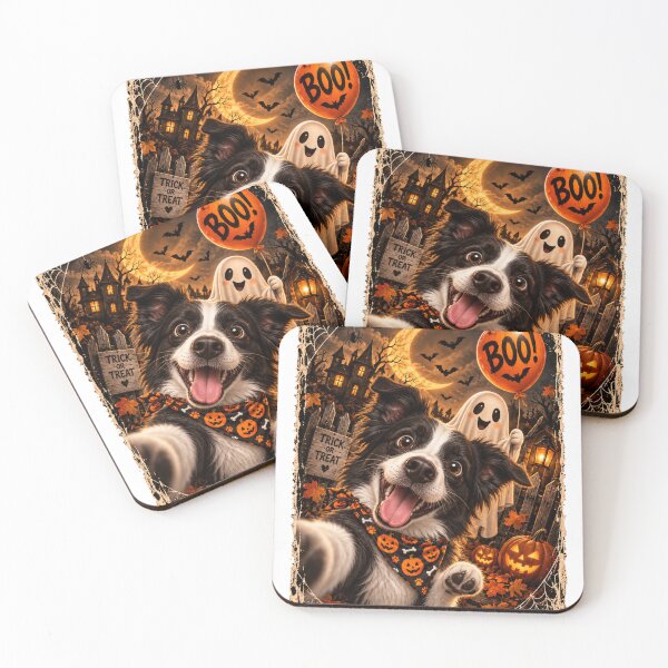 Item preview, Funny Border Collie Boo Selfie Halloween designed and sold by luu phong.