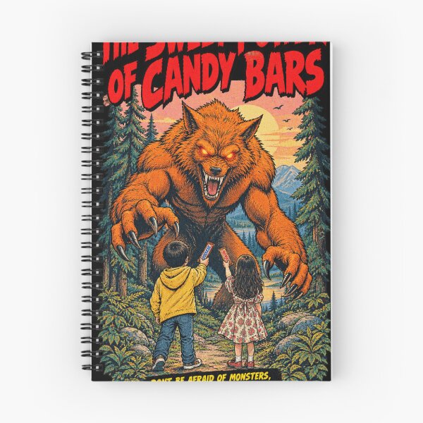 Item preview, The Sweet Power Of Candy Bars Werewolf Forest Funny Halloween Art designed and sold by BRTHRCNK01.