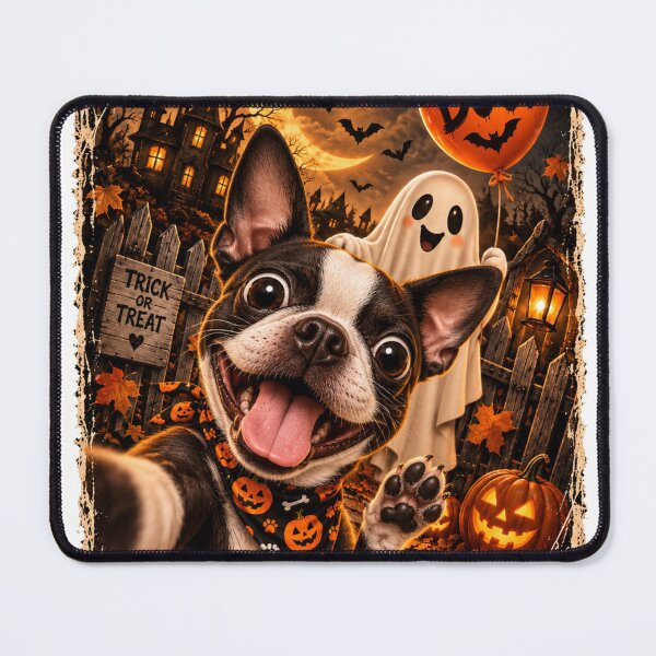 Item preview, Funny Boston Terrier Boo Selfie Halloween designed and sold by luu phong.