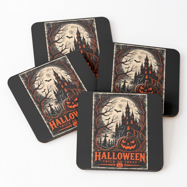 Item preview, Vintage Halloween Haunted Castle Trick or Treat Gothic Horror designed and sold by aliyehc.