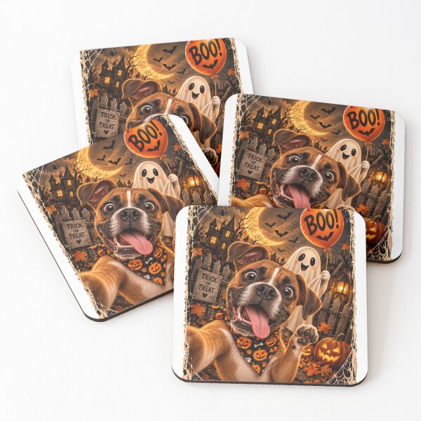 Item preview, Funny Boxer Boo Selfie Halloween designed and sold by luu phong.