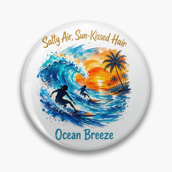 Artikelvorschau, Aquarell-Sonnenuntergangssurfer – Grafik tropischer Meereswellen entworfen und verkauft von ZHD Home Decor - Apparel - Accessories.