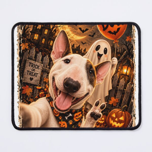 Item preview, Funny Bull Terrier Boo Selfie Halloween designed and sold by luu phong.
