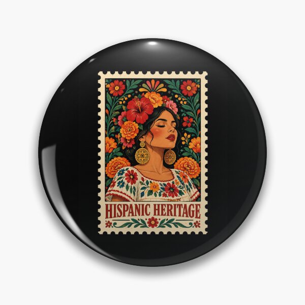 Item preview, Hispanic Heritage Floral Portrait designed and sold by ROUX-ART.