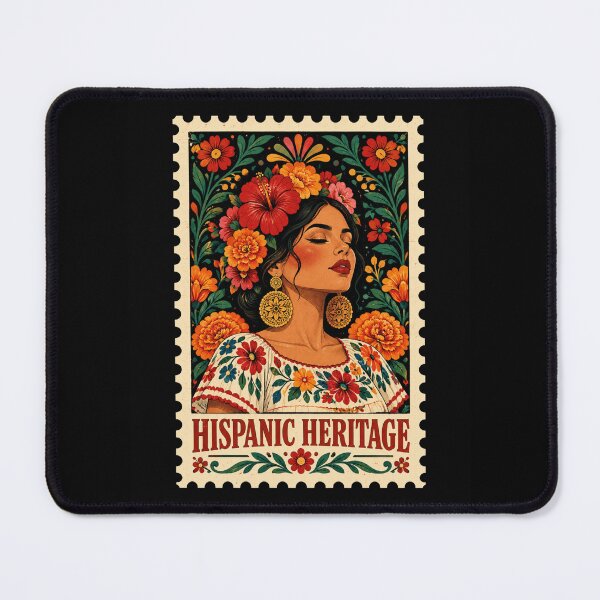 Item preview, Hispanic Heritage Floral Portrait designed and sold by ROUX-ART.