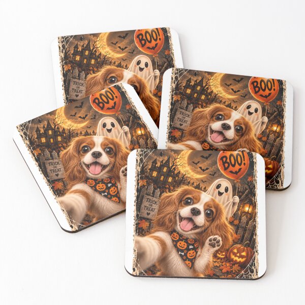 Item preview, Funny Cavalier King Charles Spaniel Boo Selfie Halloween designed and sold by luu phong.