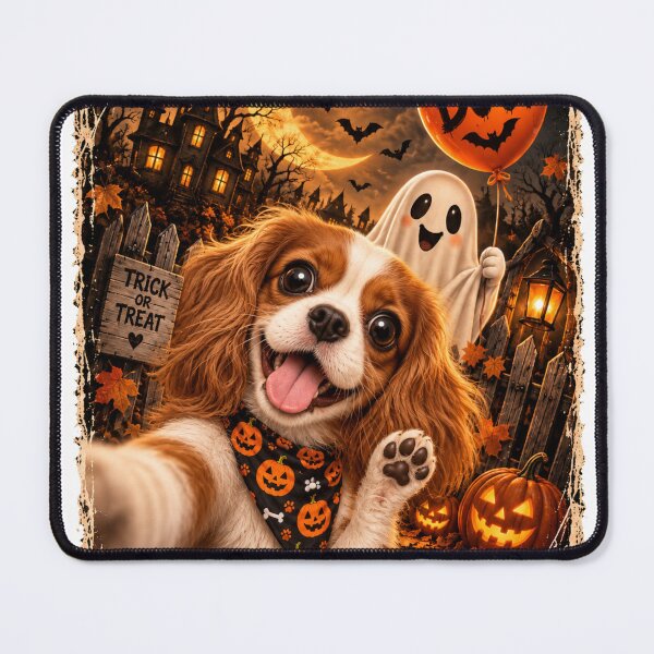 Item preview, Funny Cavalier King Charles Spaniel Boo Selfie Halloween designed and sold by luu phong.