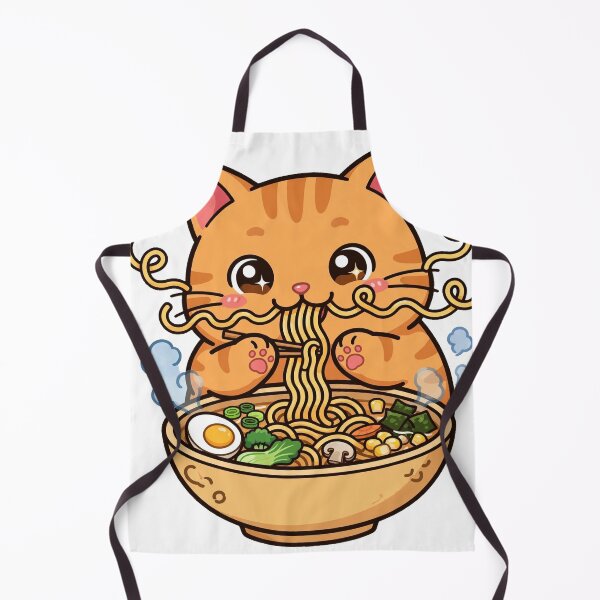 Aperçu de l'œuvre Ramen Kitten Noodle Slurp créée et vendue par Dlvznbm.