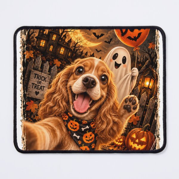 Item preview, Funny Cocker Spaniel Boo Selfie Halloween designed and sold by luu phong.