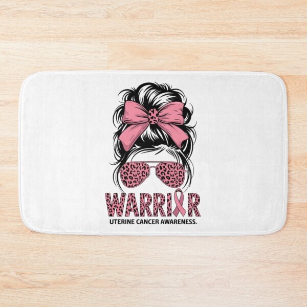 Item preview, Warrior Messy Bun Peach Ribbon Uterine Cancer designed and sold by ghanagjkiyf.