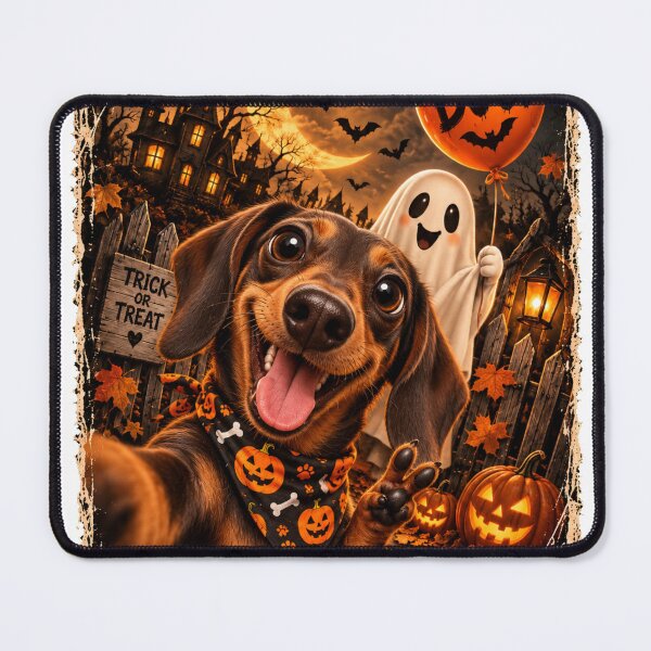 Item preview, Funny Dachshund Boo Selfie Halloween designed and sold by luu phong.